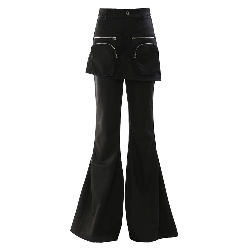 ADNYIDAWAN Women Fashion Casual High Slit Flowy Layered Palazzo Pants Loose Wide  Leg Pants ADNYIDAWAN is and good (Color : Grey, Size : M) : Amazon.co.uk:  Fashion